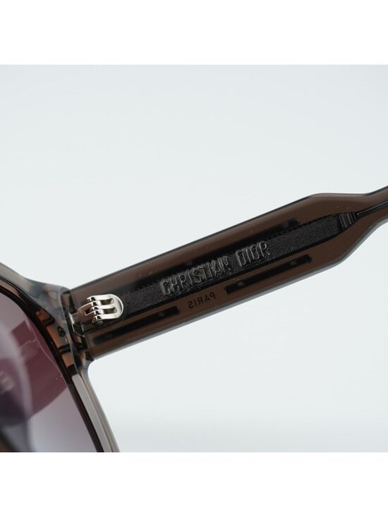 Dior DIORSIGNATURE S7F 64FB Sunglasses Shiny Brown Square Frame, Bordeaux Lenses main image 12